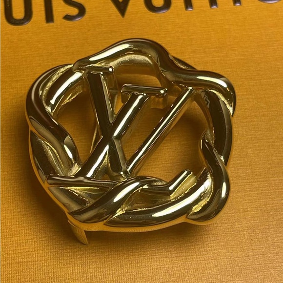 Louis Vuitton Monogram Brown Reversible Belt with Gold Buckle - Picture 8 of 10